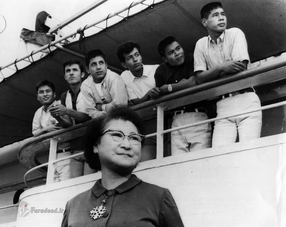 تصویری از میکی ساوادا، نوه دختری بنیانگذار امپراطوری میتسوبیشی به همراه شش فرزندش که در جستجوی یافتن یک زندگی جدید رهسپار برزیل هستند. این عکس در 22 ژوئیه گرفته شده است