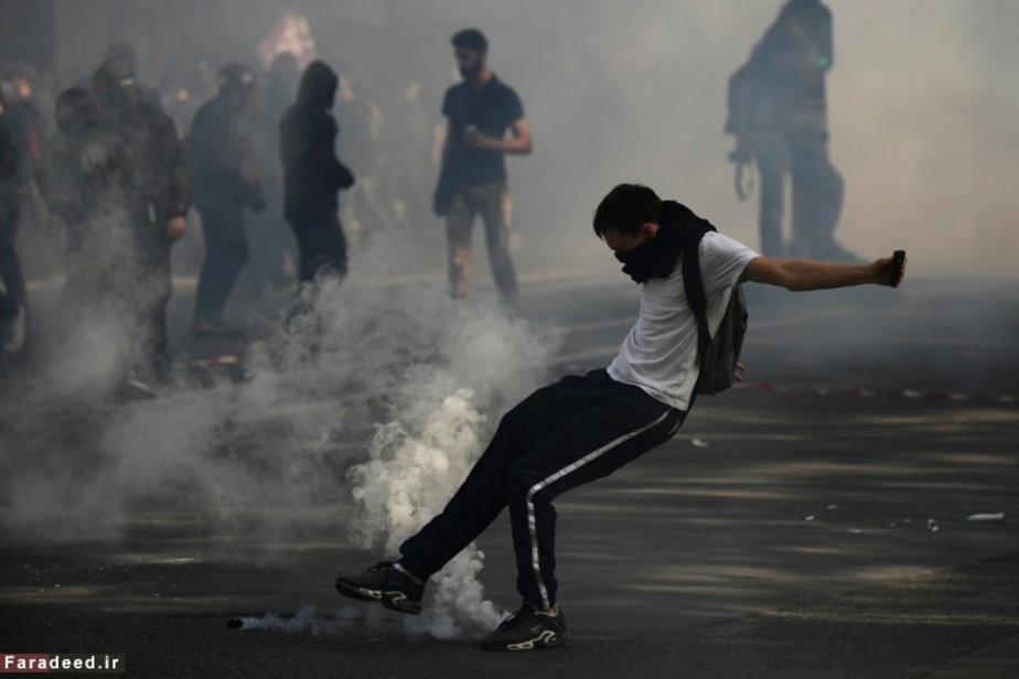 تظاهرات در پاریس علیه اصلاحات پیشنهادی برای قانون کار