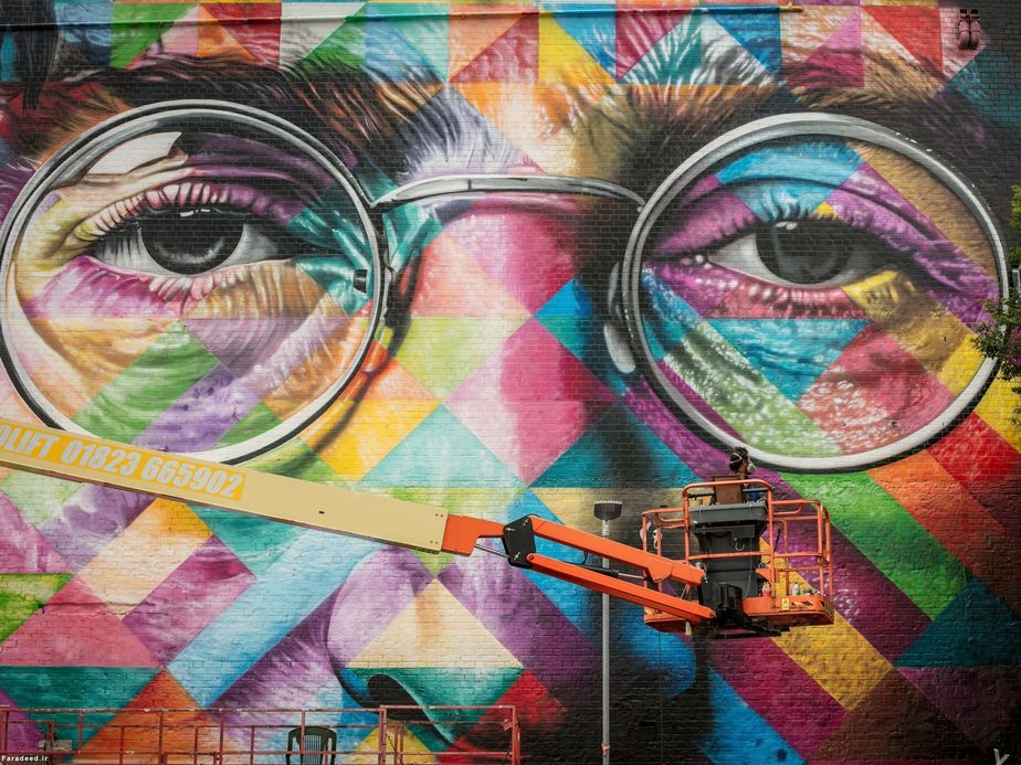 تصویر جان لنون در جشنواره هنرهای تجسمی بریستول