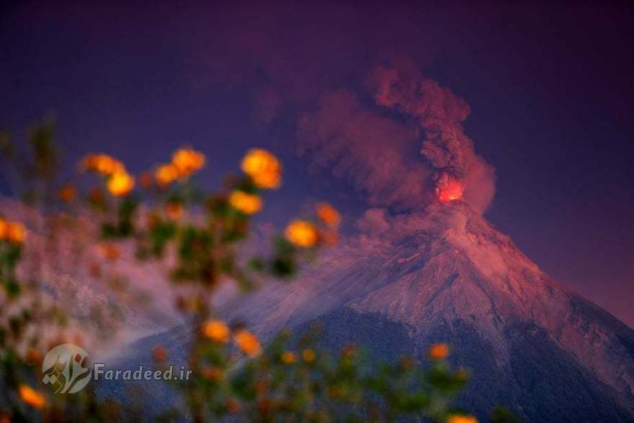 فعال شدن آتفشان کوه فواگو در گواتمالا