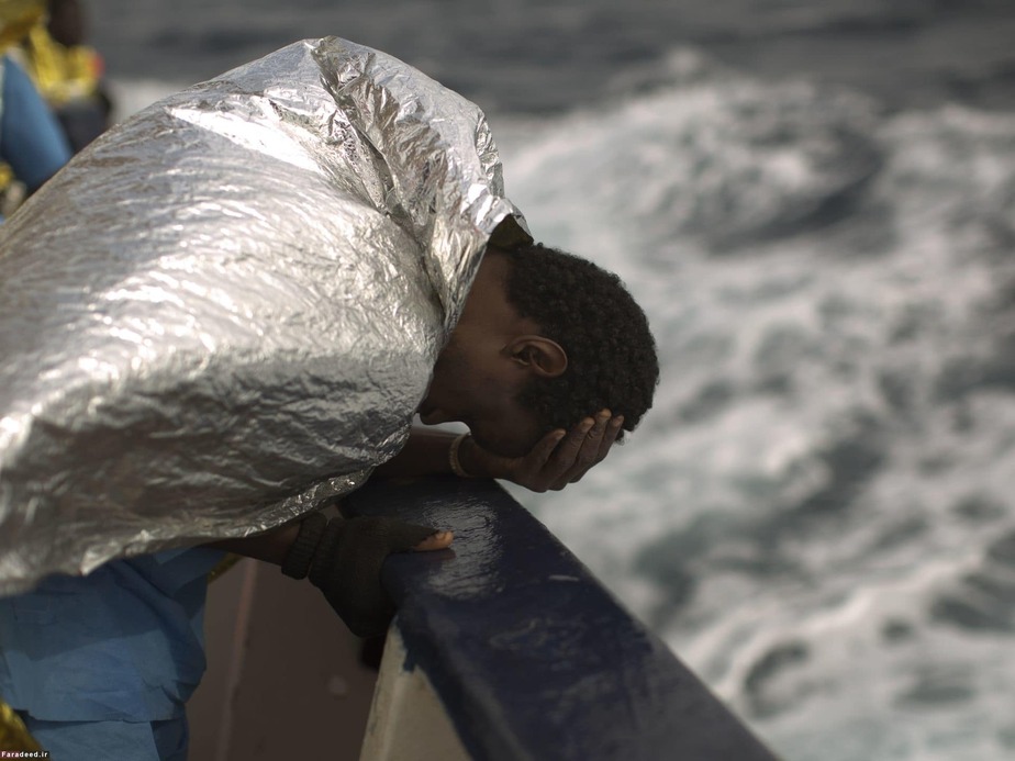 مهاجر بر روی دریای مدیترانه