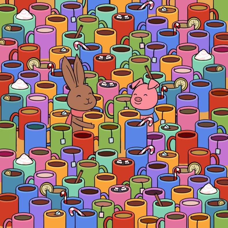 معمای شماره ۱۱ لیوان خالی را پیدا کنید. 