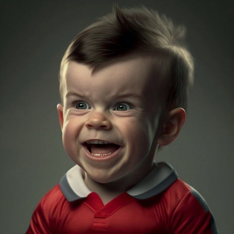 قطعا حدس این تصویر کار سختی نیست. گرت بیل در کودکی، تفاوت چندانی با امروزش ندارد. مأموریت اصلی او، رساندن ولز به جام جهانی، پس از سالها بود. او یک گل به آمریکا زد اما برابر ایران و انگلیس شکست خورده زمین بازی را ترک کرد 