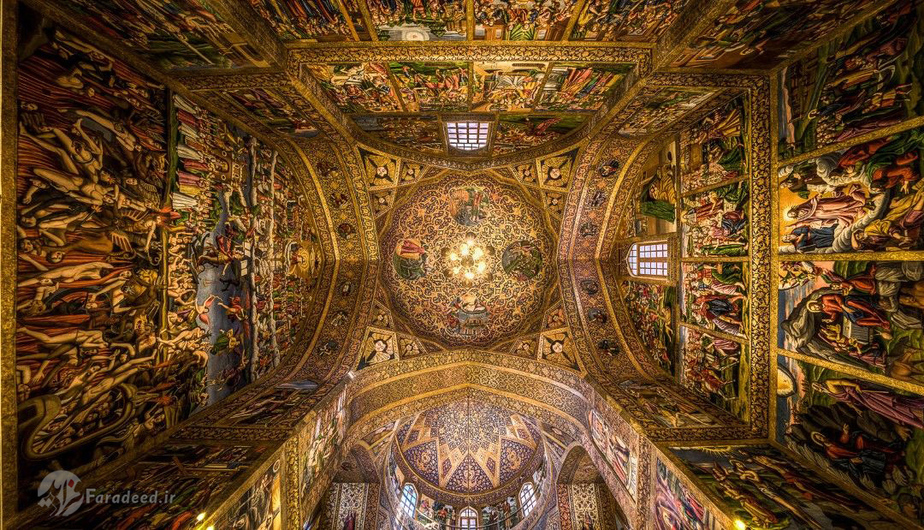 نمایی از سقف کلیسای وانک در اصفهان