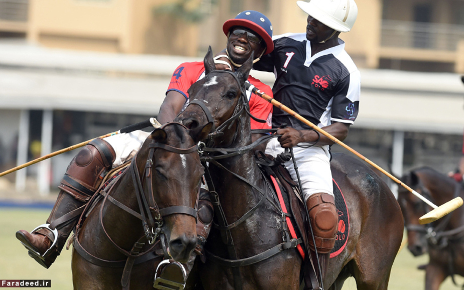 شادی پس از پیروزی در مسابقه چوگان در لاگوس AFP/