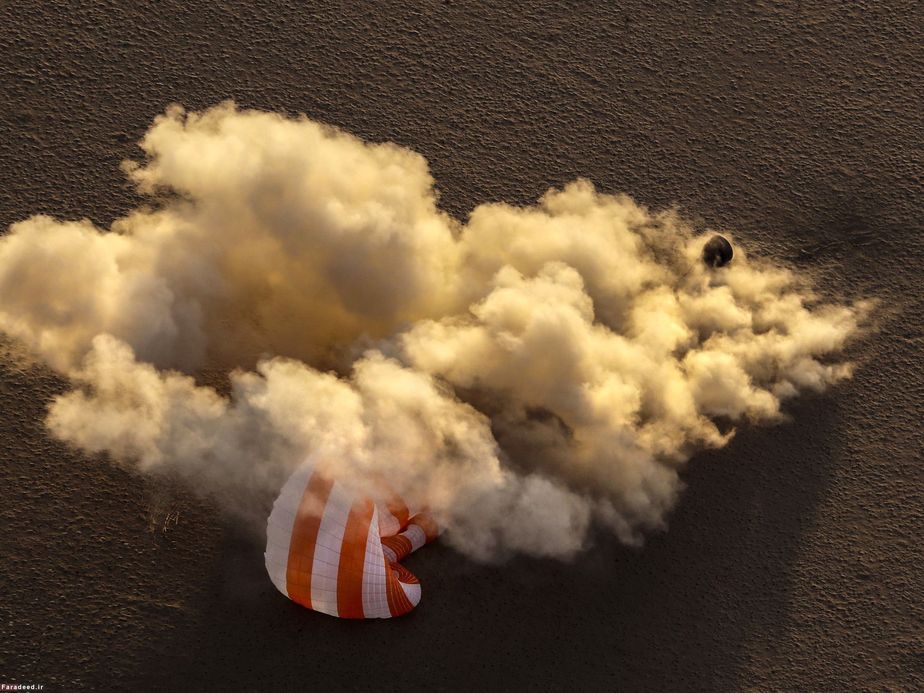 فرودآمدن کپسول فضایی روسی در قزاقستان