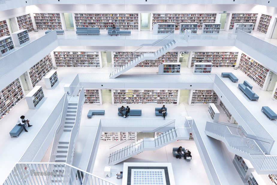 طبقات مطالعه؛ جایزه نخست عکاسی شهری. شهر کتاب اشتوتگارت. عکاس: 