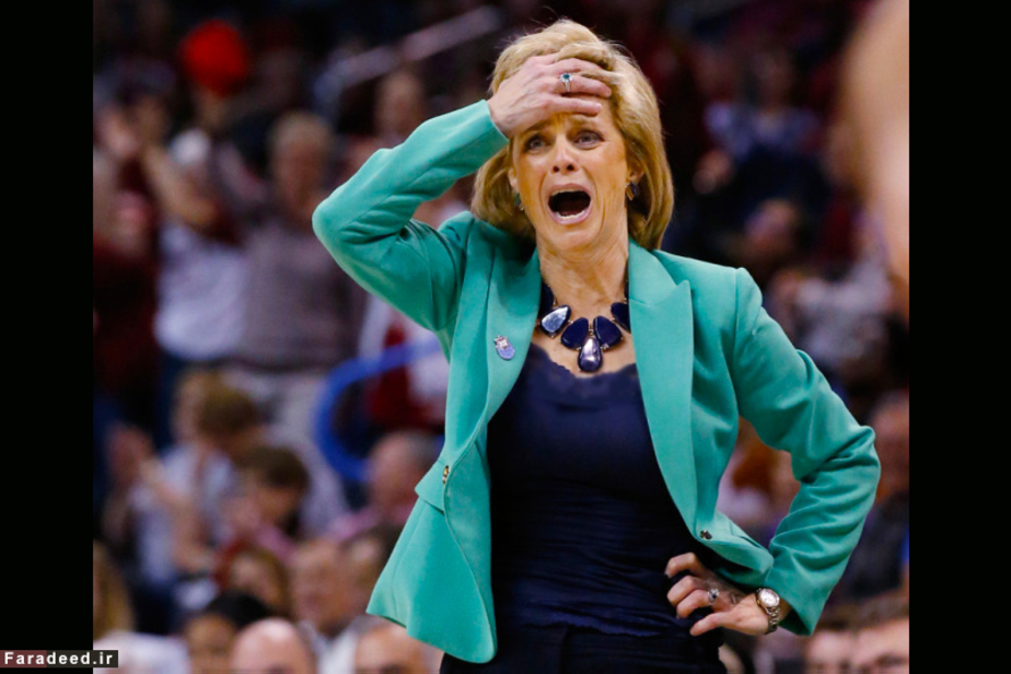 واکنش خانم سرمربی در مسابقه بسکتبال زنان؛ اوکلاهما