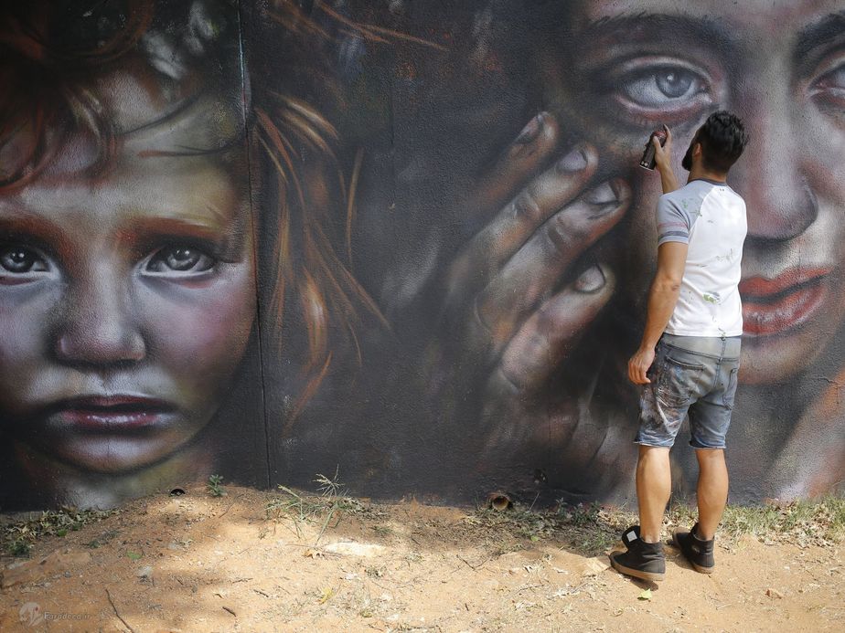 نقاشی دیواری.(ژوهانسبورگ)