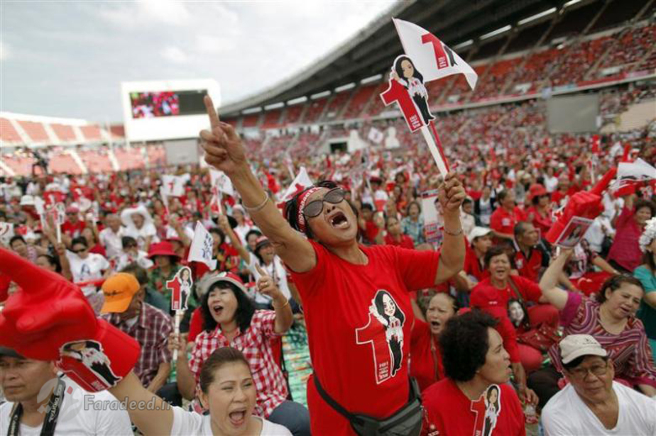 اجتماع هواداران نخست وزیر سابق تایلند 