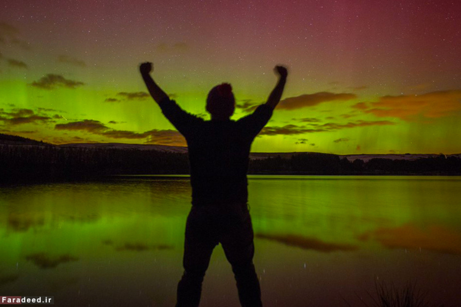 شفق شمالی در هاویک؛ مرز اسکاتلند