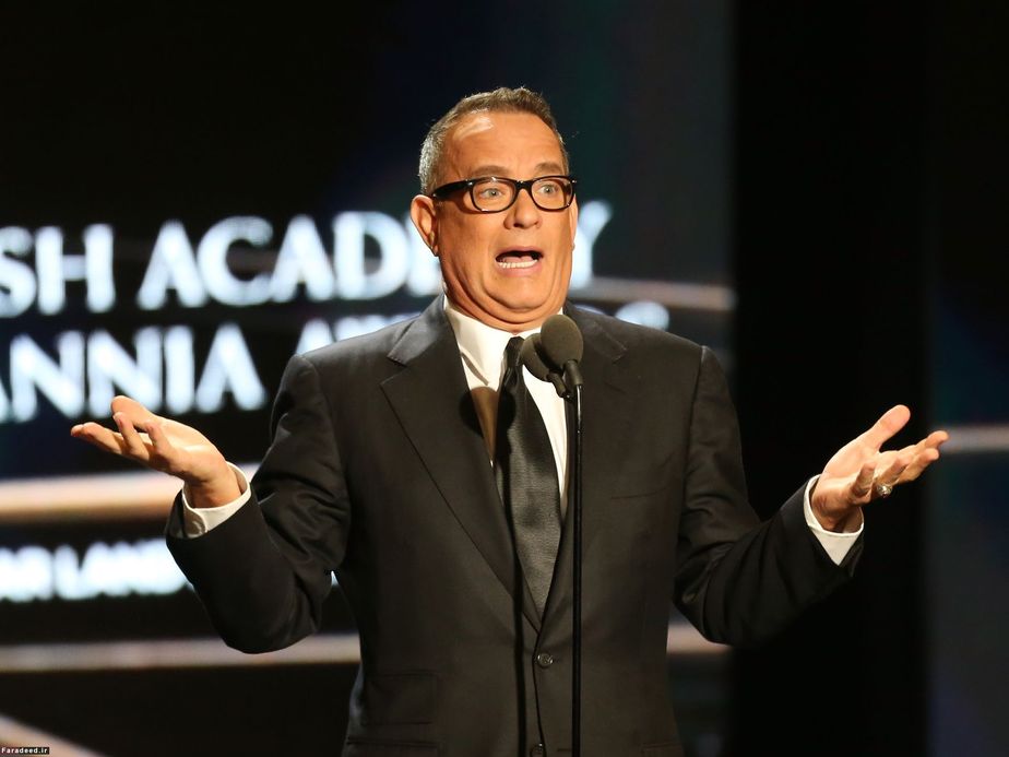 تام هنکس در مراسم اهدای جایزه بریتانیا