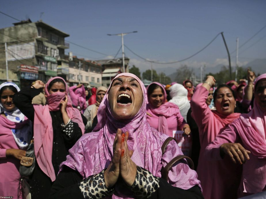 اعتراض کارگران کشمیری علیه دولت هند