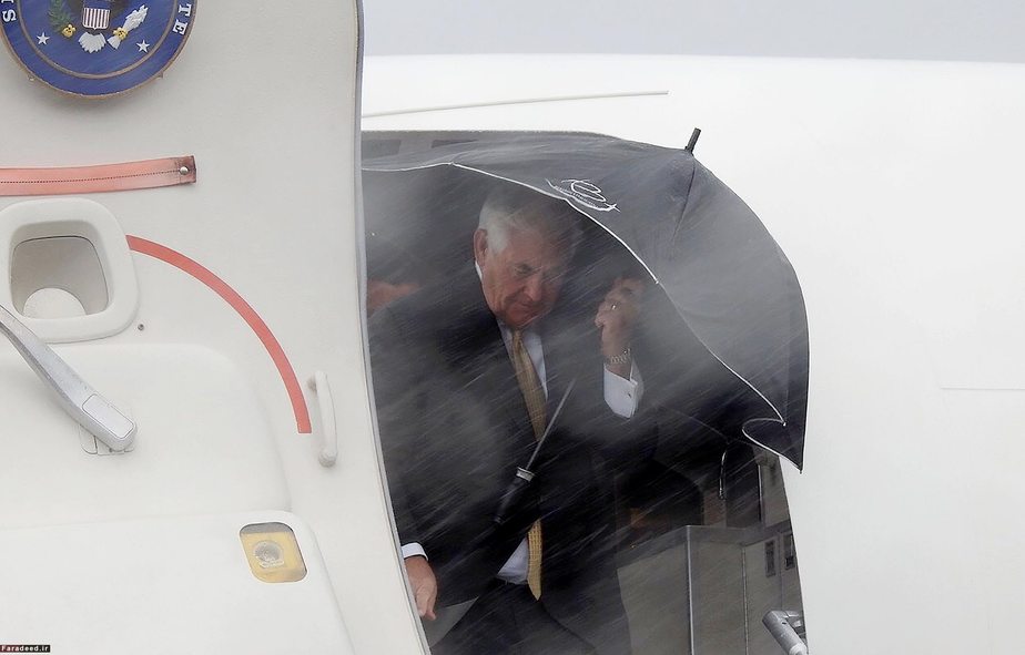 ورود وزیر خارجه ایالات متحده، رکس تیلرسون به ولینگتون، نیوزیلند