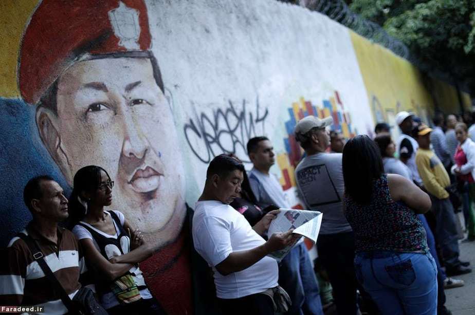 صف رأی دادن در انتخابات مجلس در ونزوئلا