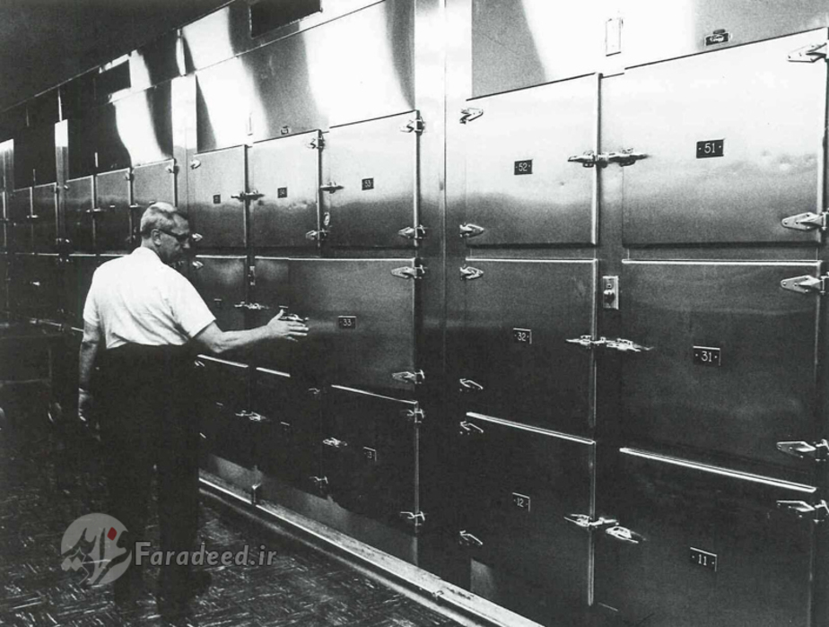 جسد مرلین مونرو در سردخانه. آگوست 1962