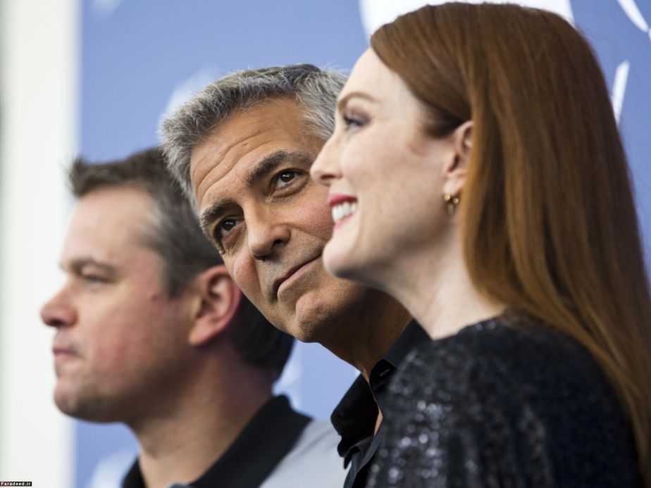 جولیان مور، جورج کلونی و مت دیمون در جشنواره فیلم ونیز